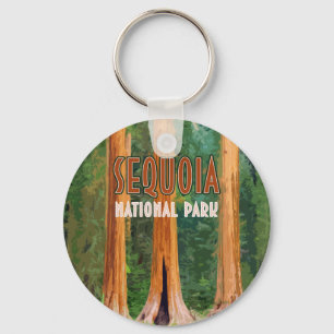 Porte-clés Parc national de Sequoia Californie Vintage
