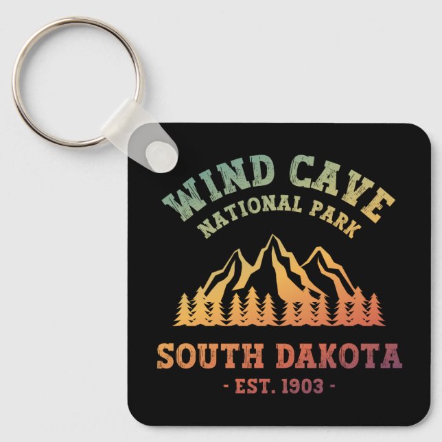 Porte-clés Parc national de Wind Cave Dakota du Sud (Recto)