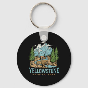 Porte-clés Parc national de Yellowstone Us Wolf Bison Bear Vi