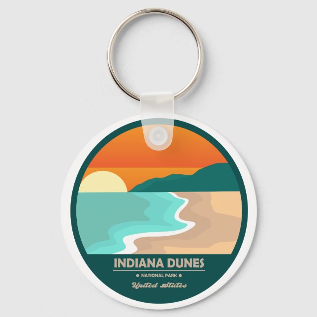 Porte-clés Parc national des dunes de l'Indiana (Recto)