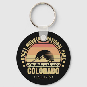 Porte-clés Parc national des Rocheuses Colorado Retro