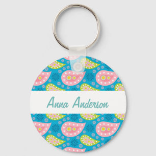 Porte-clés Parfaitement Paisley Porte - clé Personnalisée P