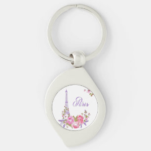 Porte-clés Paris en fleurs Paris minuit Floral Paris Roma