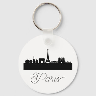 Porte-clés Paris moderne, France City Ligne Skyline stylisé
