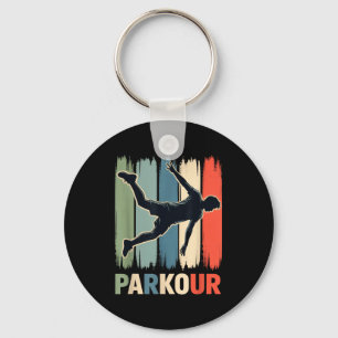 Porte-clés Parkour, Gymnaste Urbain, Traceur, Coureur