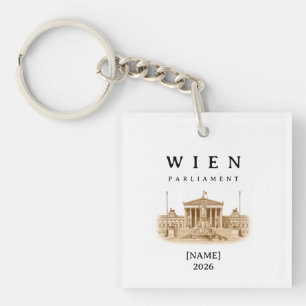 Porte-clés Parlement de Vienne personnalisé   Nom & Année
