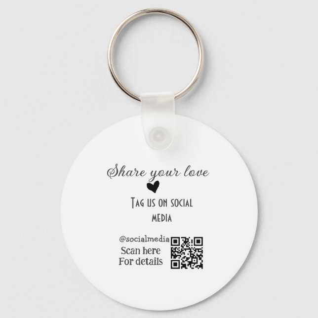 Porte-clés Partager le code QR de l'analyse d'amour ajouter d (Recto)