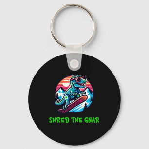 Porte-clés Partager Le Gnar Funny Snowboard Dinosaur T-rex W