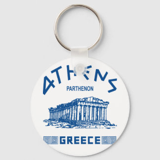 Porte-clés Parthénon - Athènes - Grec (bleu)