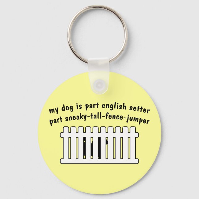 Porte-clés Partie Anglais Setter Part Fence-Jumper (Recto)