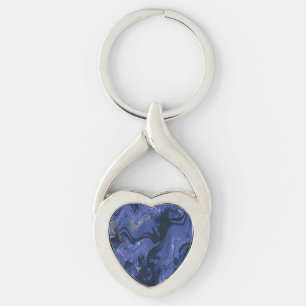 Porte-clés Parties scintillant bleue Galaxy Swirl Abstrait Mo