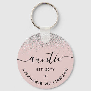 Porte-clés Parties scintillant Confetti Auntie Est Personnali