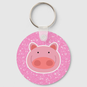 Porte-clés Parties scintillant de porc