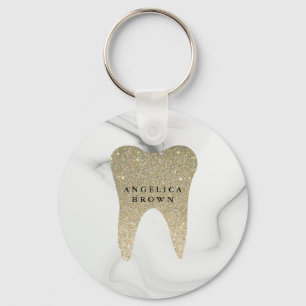 Porte-clés Parties scintillant Dental Marbre Motif Porte - cl