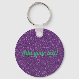 Porte-clés Parties scintillant pétillante violette personnali