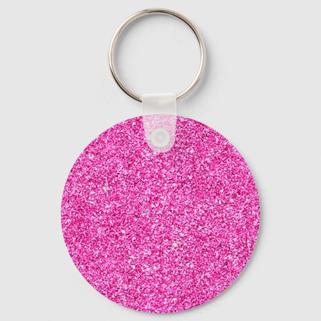 Porte-clés Parties scintillant rose Elégant Blanc Personnalis (Recto)