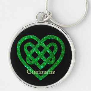 Porte-clés Parties scintillant verte Celtic Porte - clé de no