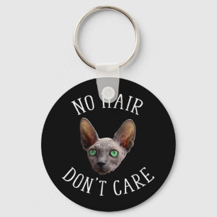Porte-clés Pas de cheveux s'en foutent Chat Sphynx