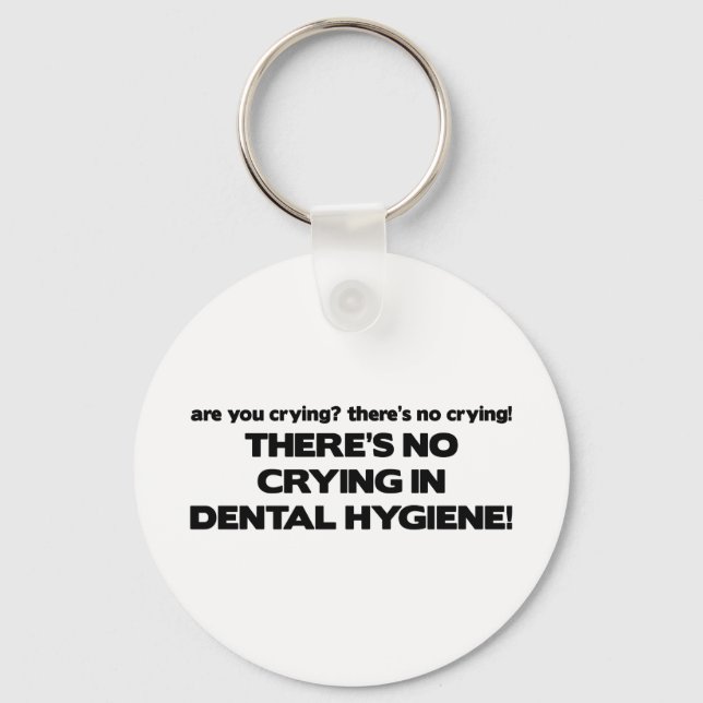 Porte-clés Pas de pleurs en hygiène dentaire (Recto)