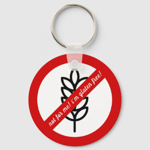 Porte-clés Pas pour moi, je suis gluten libre ! Alerte