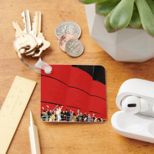 Porte-clés Passagers d'un bateau de croisière vintage faisant