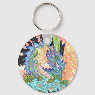 Porte-clés Pastel Blue Rose Dragon