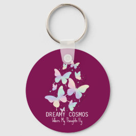 Porte-clés Pastel Galaxy Butterflies Dreamy Aesthetic