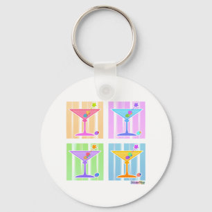 PORTE-CLÉS PASTEL POP ART MARTINIS
