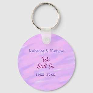 Porte-clés Pastel rose violet Vow renouvellement anniversaire