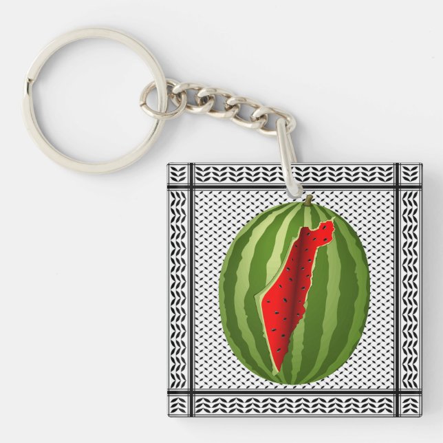 Porte-clés Pastèque Palestine - Slice (Devant)