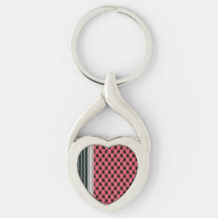 Porte-clés Pastèque palestinienne Hatta Keffiyeh Kufiya Folk