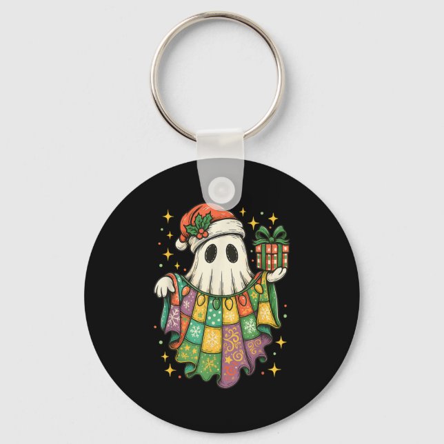 Porte-clés Patchwork Christmas Ghost Christmas, Christmas Boo (Recto)