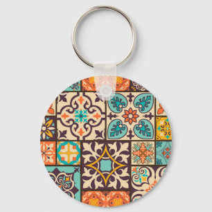 Porte-clés Patchwork coloré Islam Motifs Carrelage