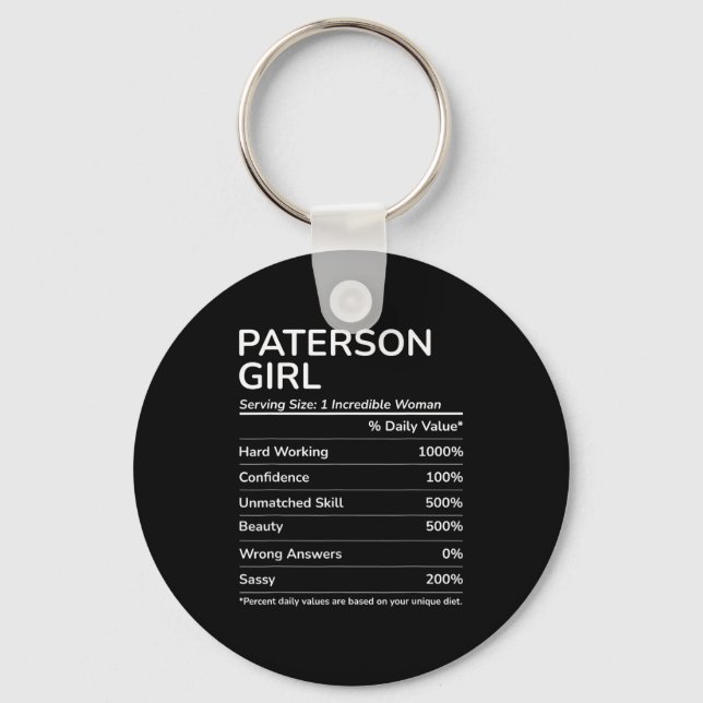 Porte-clés Paterson Girl Funny New Jersey Hometown  (Recto)