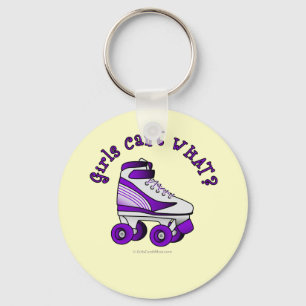 Porte-clés Patinage de Roller Derby - Purple