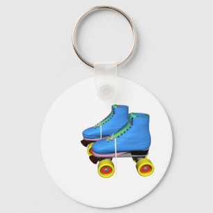 Porte-clés Patins de rouleau bleus
