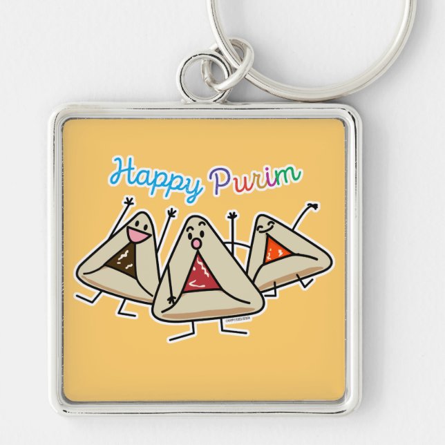 Porte-clés Pâtisserie Purim hamantaschen Sameach Oznei Haman (Devant)