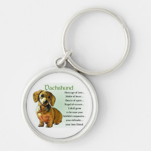 Porte-clés Patrimoine Dachshund de l'amour