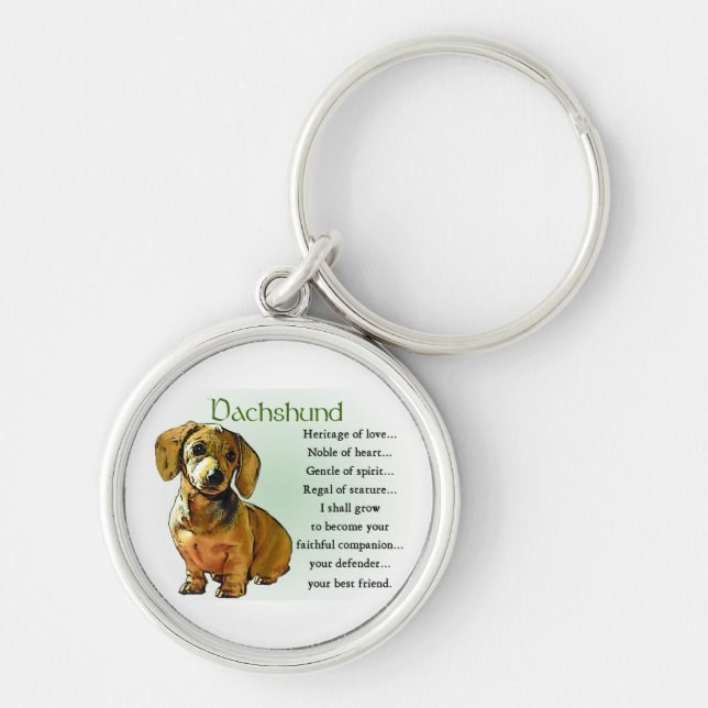 Porte-clés Patrimoine Dachshund de l'amour (Devant)
