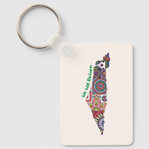 Porte-clés Patrimoine sur la carte de la Palestine