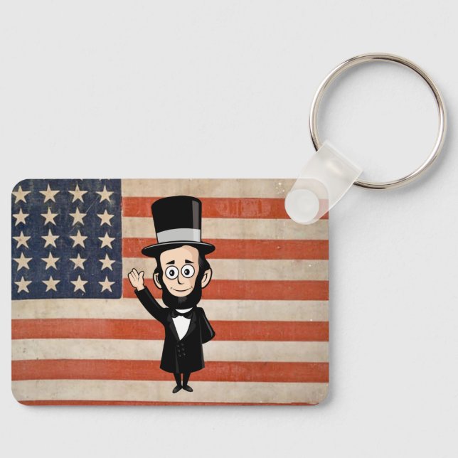 Porte-clés Patriote américain Abraham Lincoln (Recto)