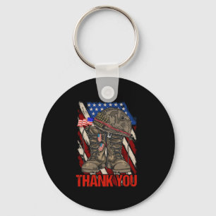 Porte-clés Patriotic American Flag Thank You