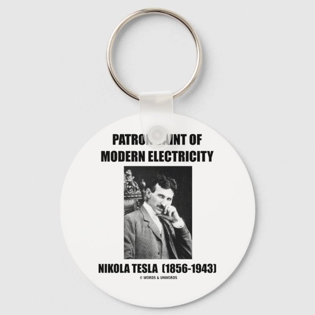 Porte-clés Patron Saint De L'Électricité Moderne (Nikola Tesl (Recto)