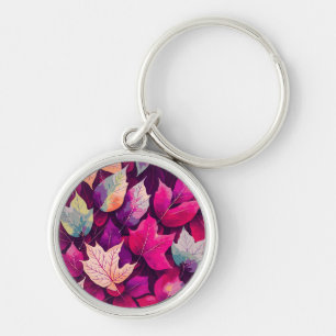 Porte-clés Pattern de Colorful Autumn Leaves
