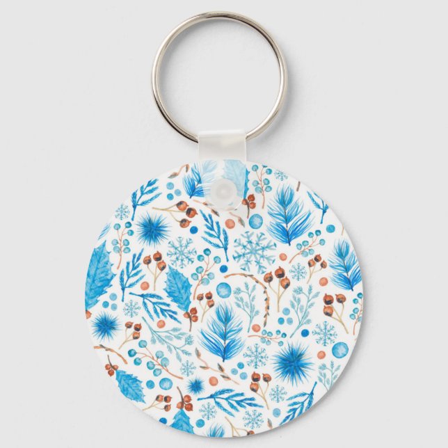 Porte-clés Patterns bleus (Recto)