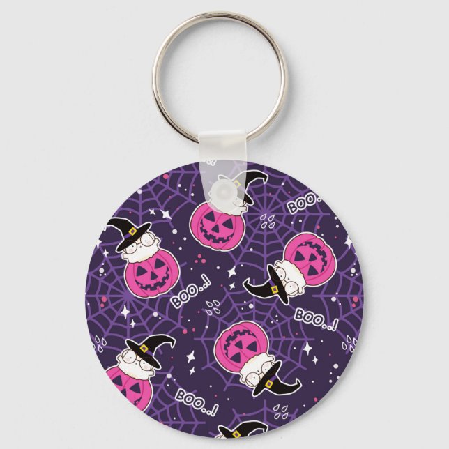 Porte-clés Patters de Cute Cats et Pumkins (Recto)
