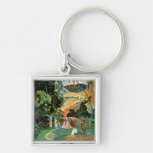 Porte-clés Paul Gauguin Matamoe ou, paysage avec des paons