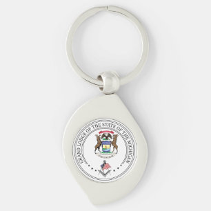 Porte-clés Pavillon de franc-maçonnerie de l'état du Michigan