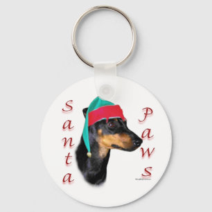 Porte-clés Paws de Manchester Terrier Père Noël