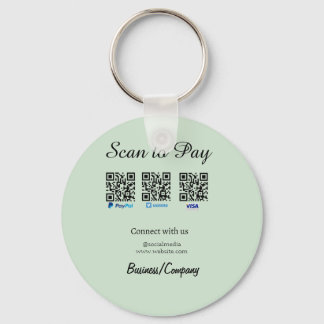 Porte-clés paypal venmo visa card scan to pay QR social media